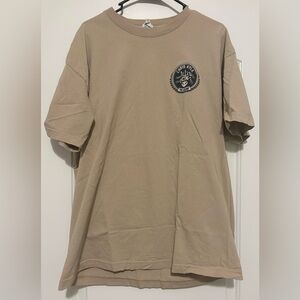 Mens XL Chris Kyle Frog T Shirt Tan American Sniper USA Double Sided
